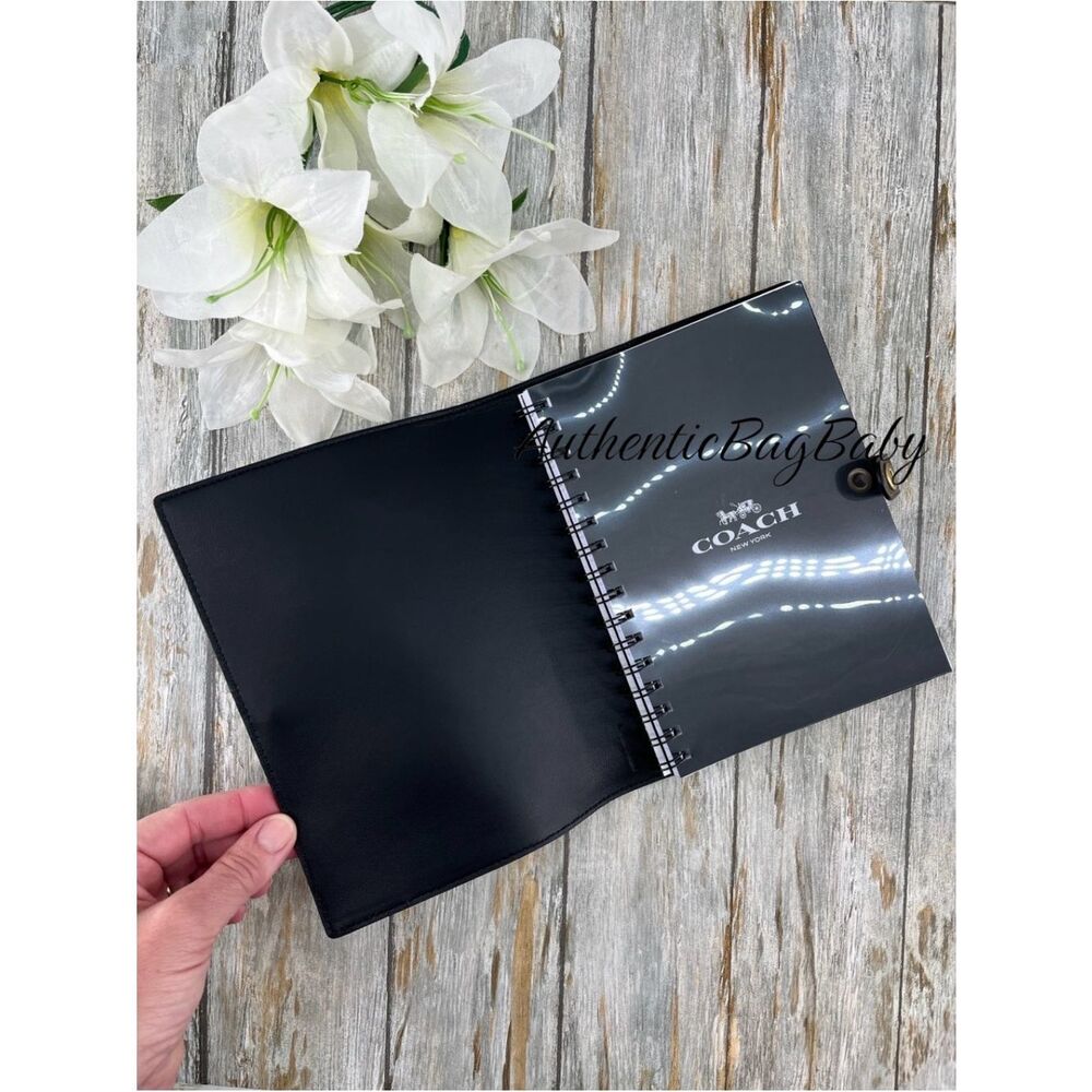 Coach Rexy 10th Birthday Notebook In Loved Leather With Sticker Print - Picture 5 of 8